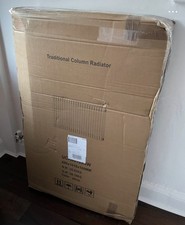 Heilmetz Radiatore a 3 Colonne 600 x 1010 mm, Radiatore Orizzontale in Ghisa Bianca