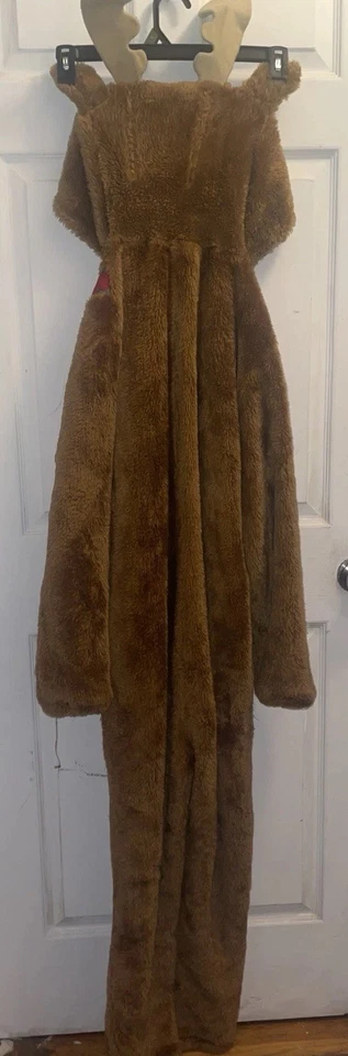 PELUCHE 1 PIEZA RENO ALCE CREMALLERA FRONTAL NAVIDAD DISFRAZ ADULTO TALLA MED Foto 3 de 4