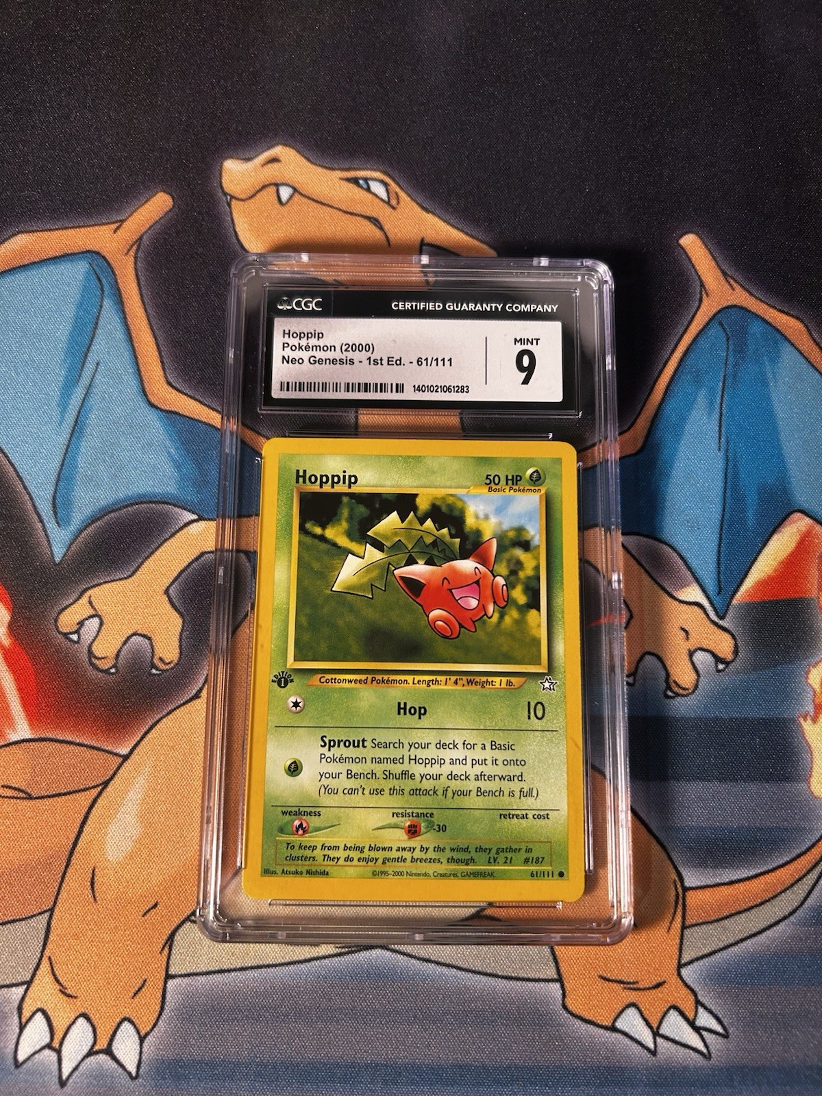 CGC 9 Hoppip Pokemon (2000) Neo Genesis 1st Edition - 61/111