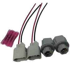 2Pcs Rear License Plate Light Connector Socket and Plug Harness Kit Compatible w