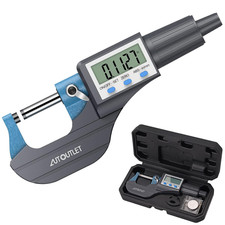 AUTOUTLET Micrometer Digitale Bügelmessschraube 0-25Mm/ 0.001Mm, Hohe Präzision 