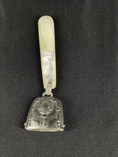Vintage Webster Sterling  Mother Pearl Bell Shaped Rattle
