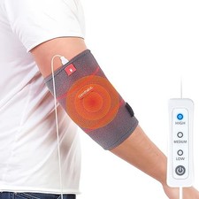 Elbow Heating Pad Wrap for Joint Pain USB Heated Elbow Brace Gray Elbow 