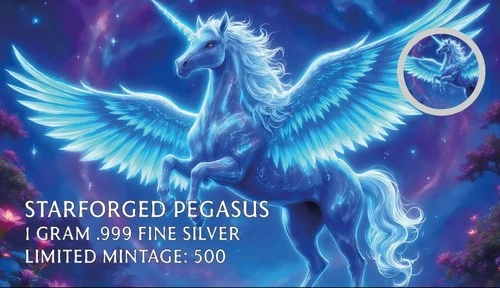 Hayleybug Mint Starforged Pegasus 1 Gram .999 Silver round