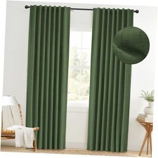 100 Blackout Curtains 84 Inches Length 50"W x 84"L Pack of 2 32 Moss Green