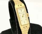 Vintage SEIKO Tank Gold Tone Womens Watch 6.75"