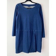 J Jill Womens Dress M Petite Pure Indigo Denim Chambray Wrap Long Sleeve