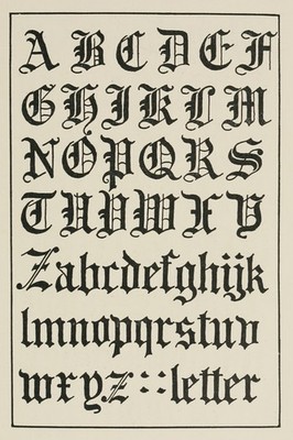 Gothic Calligraphy Letters  ️ Rare Reprint    - 24x36  - Premium Matte Paper
