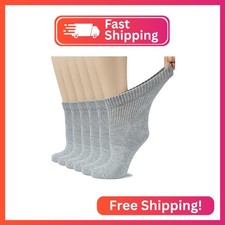 Hugh Ugoli Women's Cotton Diabetic Ankle Socks, Wide, Loose  Stretchy, Seamless