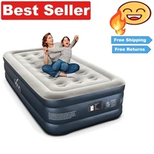 Air Mattress with Built-in Pump & Repair Kit - Perfect for Home & Outdoor
