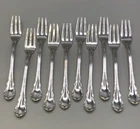 Modern Victorian by Lunt Sterling Silver set of 10 Cocktail Forks 5.75"