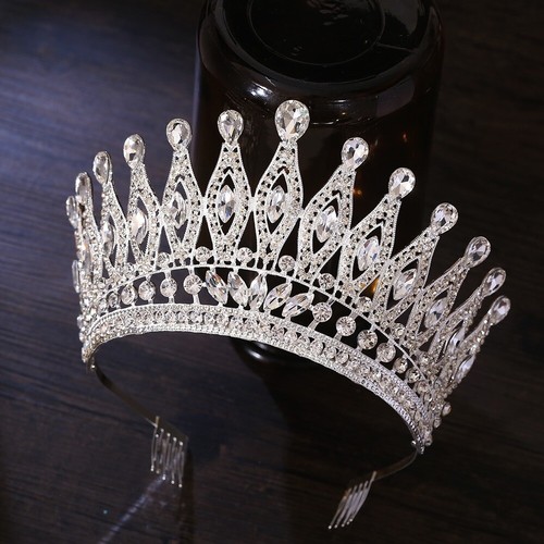 Diamantes de imitación corona boda sombreros barroco reina cristal princesa corona - Imagen 8 de 16