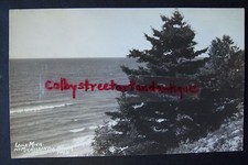 Lake Michigan at MICHILLINDA BEACH, Whitehall, Michigan RPPC vintage postcard