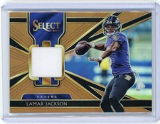 2018 Panini Select Football Bronze Prizm Relic Rookie #8 Lamar Jackson #47/99
