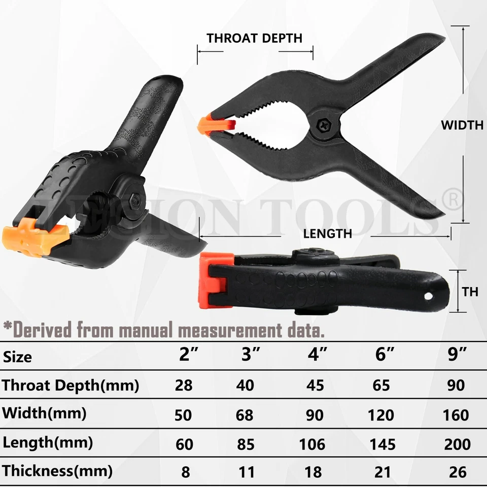 Nylon Spring Clamps Quick Grip DIY Tools Plastic Clips Photography Woodworking - image 2 of 4