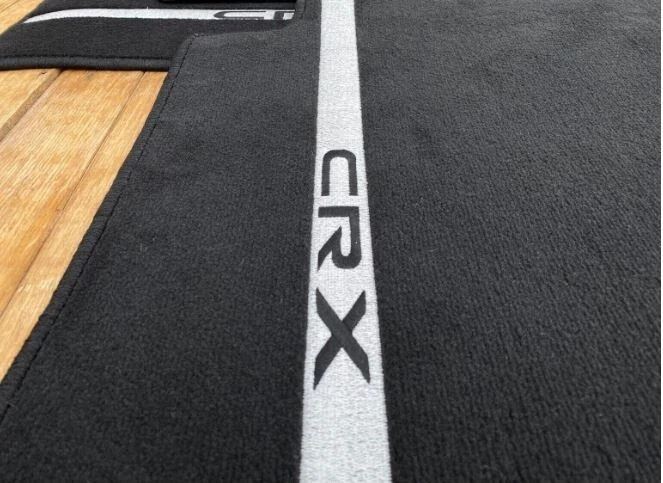 Подходят для Honda CRX Civic EF Vtec черные напольные коврики ковер 2 шт передние 88-91 велюр - Изображение 3 из 3