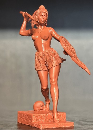PUBLIUS Indians Aztec Warrior Women Toy soldiers 6 figures 1:32 Soft plastic - Afbeelding 3 van 8