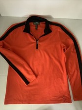 Lauren Active Ralph Lauren Womens Orange Black Pullover Waffle Knit Top XL