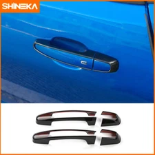 4pcs Side Door Handle Decor Cover Trim Bezels For Chevrolet Camaro 2017+ Black