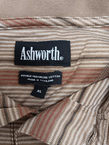 CAMISA POLO DE GOLF ASHWORTH PARA HOMBRE XL MARRÓN A RAYAS MANGA CORTA RAVEN S MOUNTAIN - Imagen 12 de 15