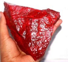 DYED Wholesale Price 4000.00 Carat Certified Red Ruby Raw Rough Gemstone LVH