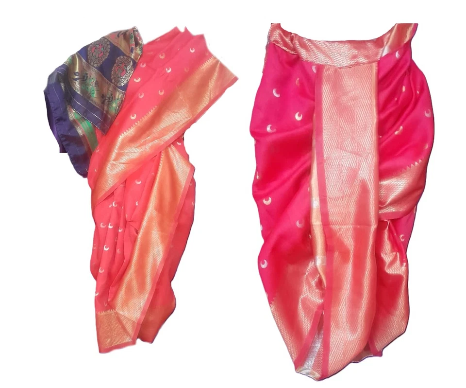 Festival de sari/sari indio para niñas, boda cultural listo para usar rosa Foto 3 de 4