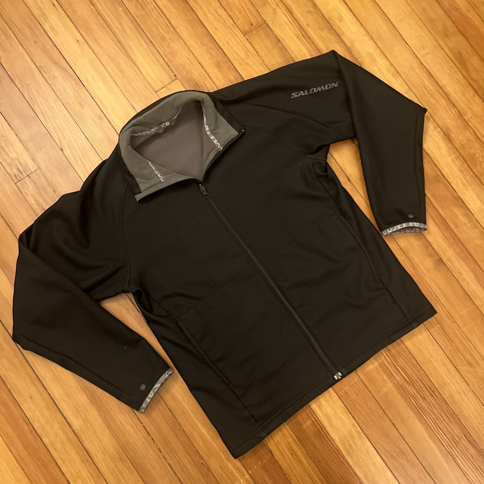 Giacca Salomon uomo L full zip sci termica foderata in pile guscio morbido