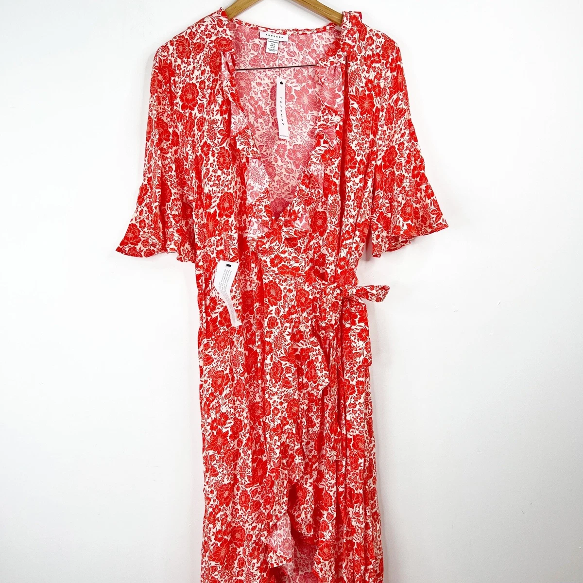Topshop red and white dress cheap