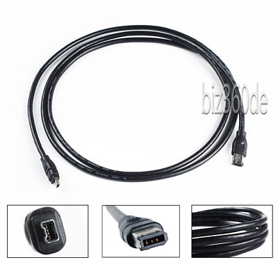 Premium Firewire cable 800 IEEE1394B 4 Pin to 6 Pin Male to Male 6 Ft 1.8M 