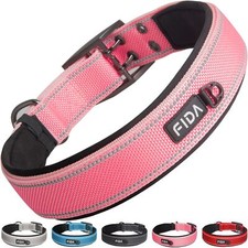 Heavy Duty Dog Collar 1.5  Width Ultra Soft Neoprene Padded Adjustable Reflec...