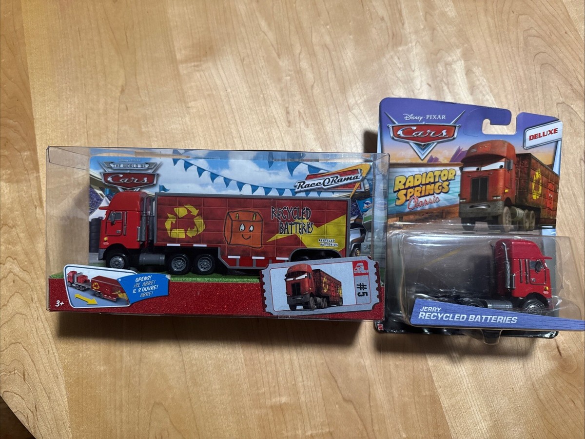 MATTEL DISNEY DELUXE PIXAR CARS JERRY RECYCLED BATTERIES SET OF