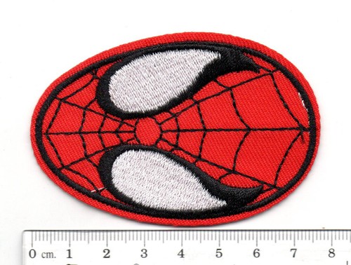 53x79mm super hero red spider web head iron-on patch badge logo classic emblem - Picture 2 of 3