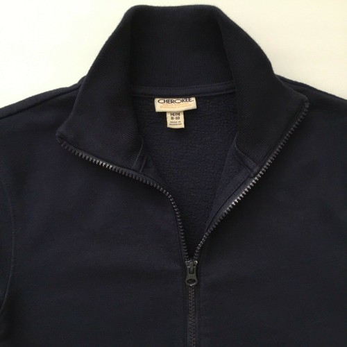 Cherokee Boys Sweatshirt Jacket Athletic Warm-Up Blue Zip Closure Size M 8-10 - Picture 6 of 7
