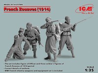 French Zouaves (1914) 4 Figuren 1:35 Icm Plastik Modellbausatz 35709