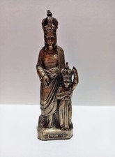 Antica immagine della Madonna con bambino vintage (penso sia in otttone) cm h 15