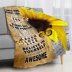 Plant Yellow Sunflower Inspirational Throw Blanket for Couch Bed Sofa Home Decor