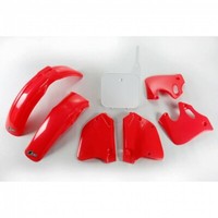 Set Plastics Motorradverkleidungen UFO Honda CR 125 1993 1994 250 1992 Rot Fluo