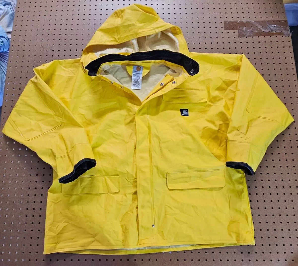 Carhartt yellow rain jacket sales