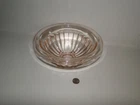 Hazel Atlas Pink Optic Ribbed Mixing Bowl Vintage Depression Glass Square Base