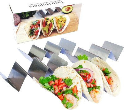 Taco Holders Stainless Steel with Free Recipe Ideas  Taco Stand Up Holder