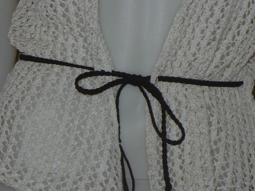 NEU HÄKELGÜRTEL CARDIGAN PULLOVER WESTE BOHO GÜRTEL URBAN LARGE - Bild 2 von 9