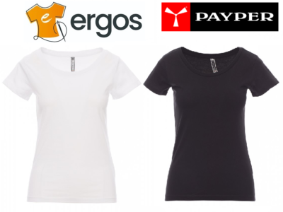 T-Shirt Donna PAYPER Backfire – Cotone 100% – Girocollo Ampio – Bianco – Taglia XL - 3