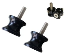 M8/8MM BLACK MOTORCYCLE/BIKE PADDOCK STAND BOBBIN ADAPTERS KAWASAKI/TRIUMPH