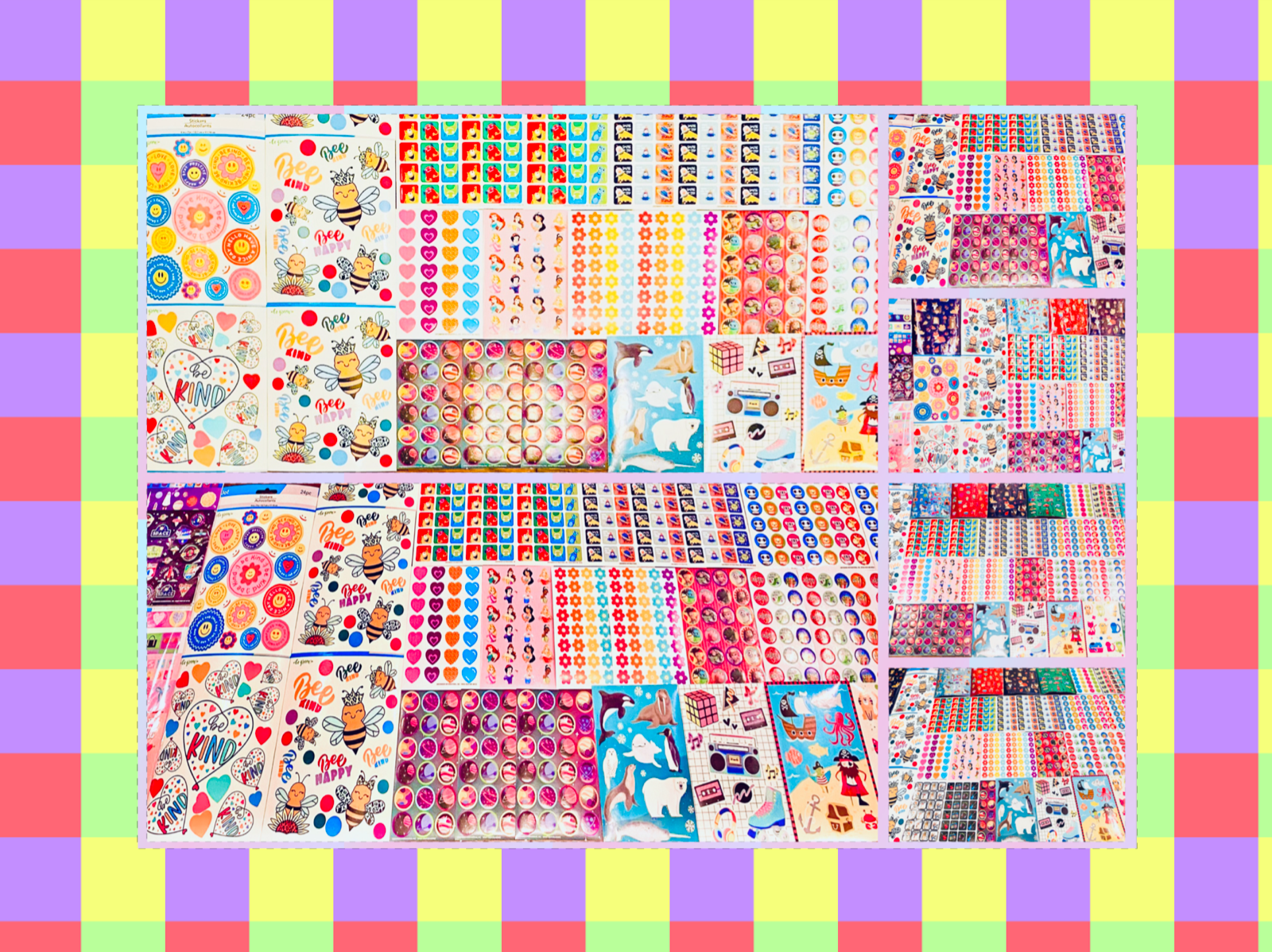 Kid Cartoon Stickers Bundle - 48+ Fun Packs with Seasonal & Teacher Themes for Kids and Teens