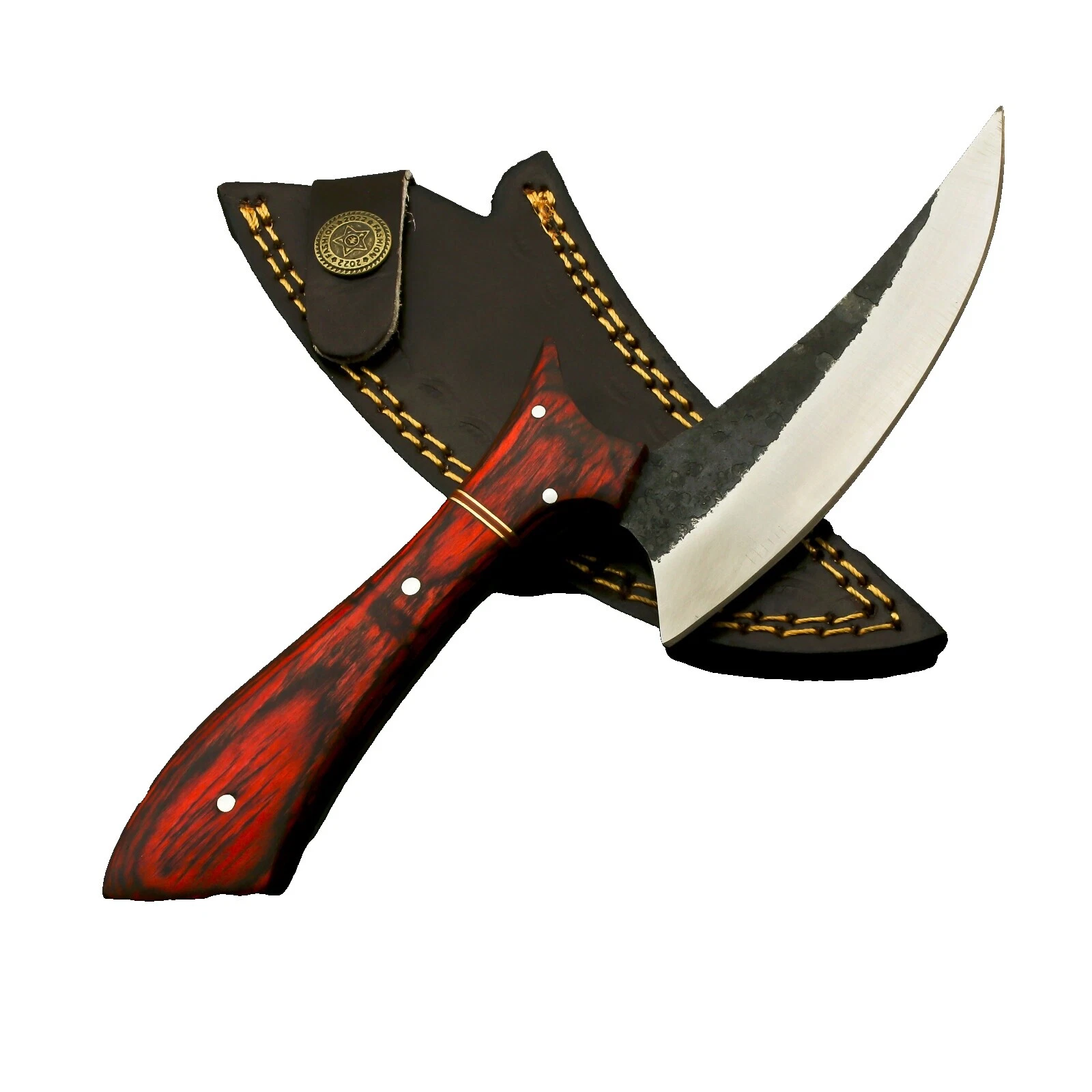 Lâmina de Aço Carbono com Alça de Couro sobrevivência Facas de lâmina fixa colecionáveis