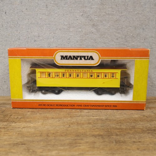 Vtg Mantua HO Scale Pennsylvania Railroad Passenger Coach Car Yellow eBay