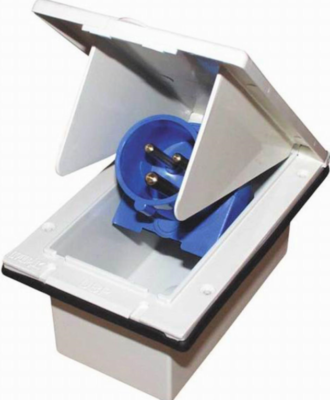 CBE / AEP 240V MAINS INLET EHU Electric Hook Up- White/Black | Camper Conversions