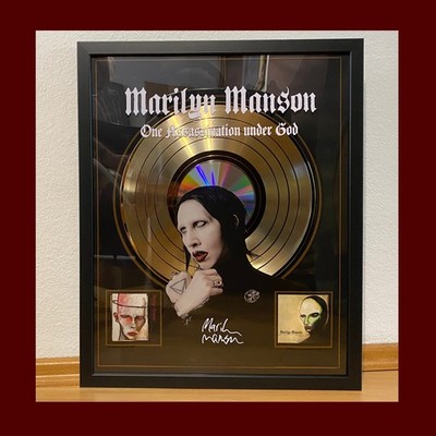 MARILYN MANSON ''One Assassination under God'' Gold LP Display