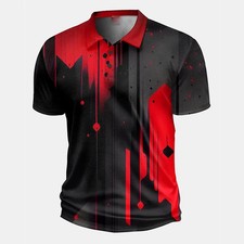 Classic Men's Polo Printed Shirt Cool Personality Pattern Short Sleeve POLO
