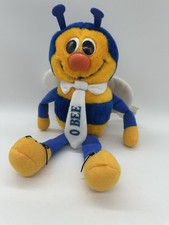 Vintage Dakin O Bee 1984 Blue Gold Striped Bumble Bee Stuffed Plush W/tag